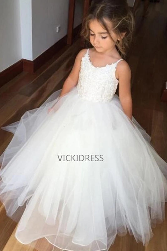 A line princess floor length flower girl on sale dress