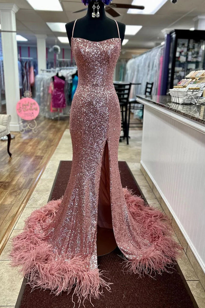 Blush sequin prom clearance dress