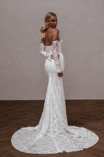 Gorgeous Mermaid Sweetheart Lace Wedding Dresses VK24102411