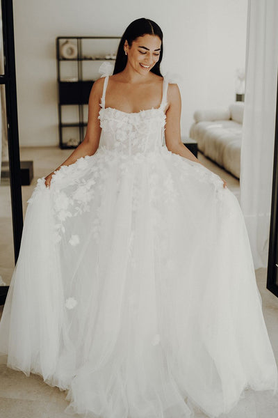 Ball Gown Tulle Sweetheart Wedding Dresses VK24102220